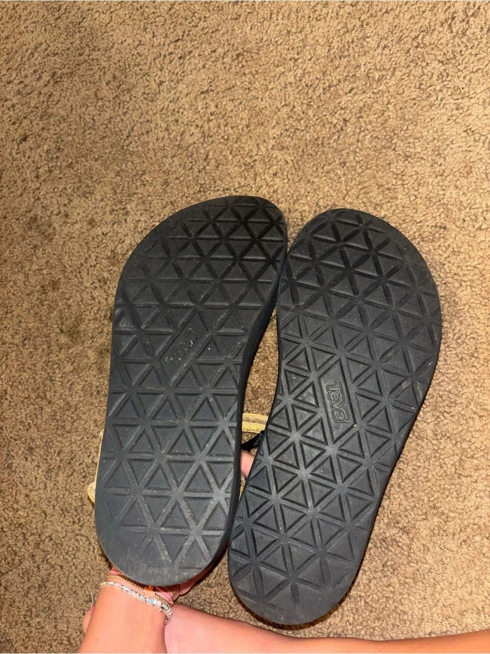 Women’s Platform Sport Sandals in gold